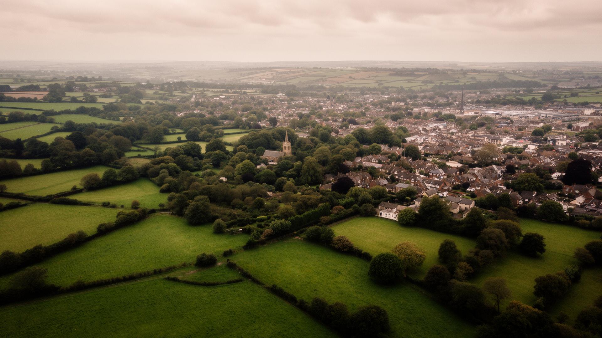 English countryside meeting the urban edge